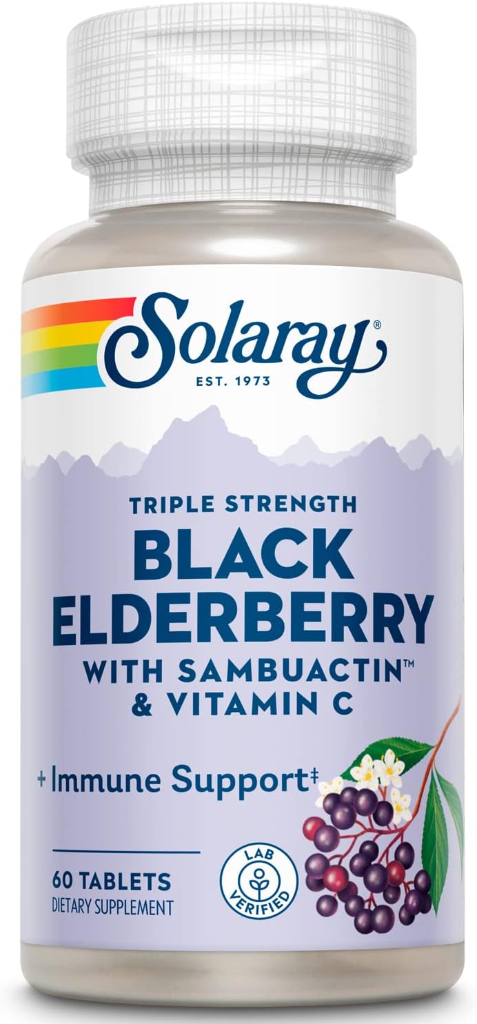 SOLARAY Triple Strength Sambuactin 1200 mg Tablets – 60 Tablets - görsel 1