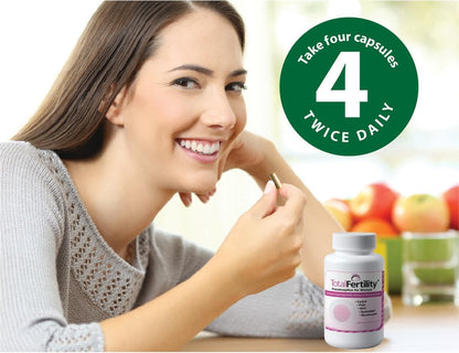 Total Fertility Preconception for Women | Supports Egg Health, Ovulation and Menstrual Function | Clinically Significant Dosages of CoQ10, PQQ, NAC, Myo-Inositol | 240 Capsules