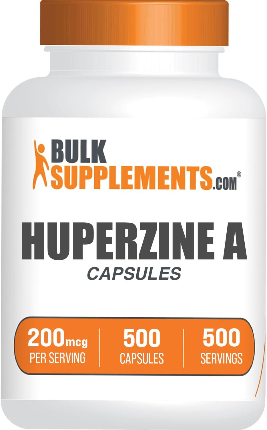 BulkSupplements.com Huperzine A 200 mcg Capsules – Nootropic Supplement, Gluten-free, 500 Capsules - görsel 1