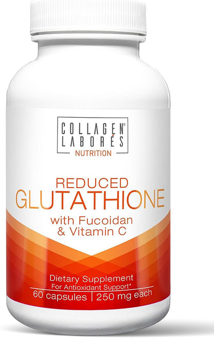 Advanced Glutathione Complex 500mg with Fucoidan & Vitamin C – Antioxidant Support for Skin Health, Natural Detox & Immune Support – Non-GMO, Made in USA (60 Capsules)