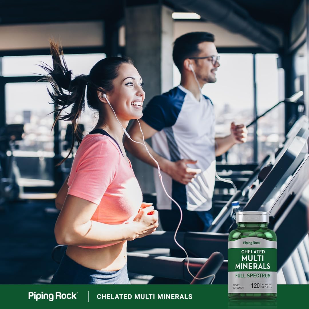 Piping Rock Chelated Multi Mineral Supplement - Iron-Free, 120 Capsules - görsel 6