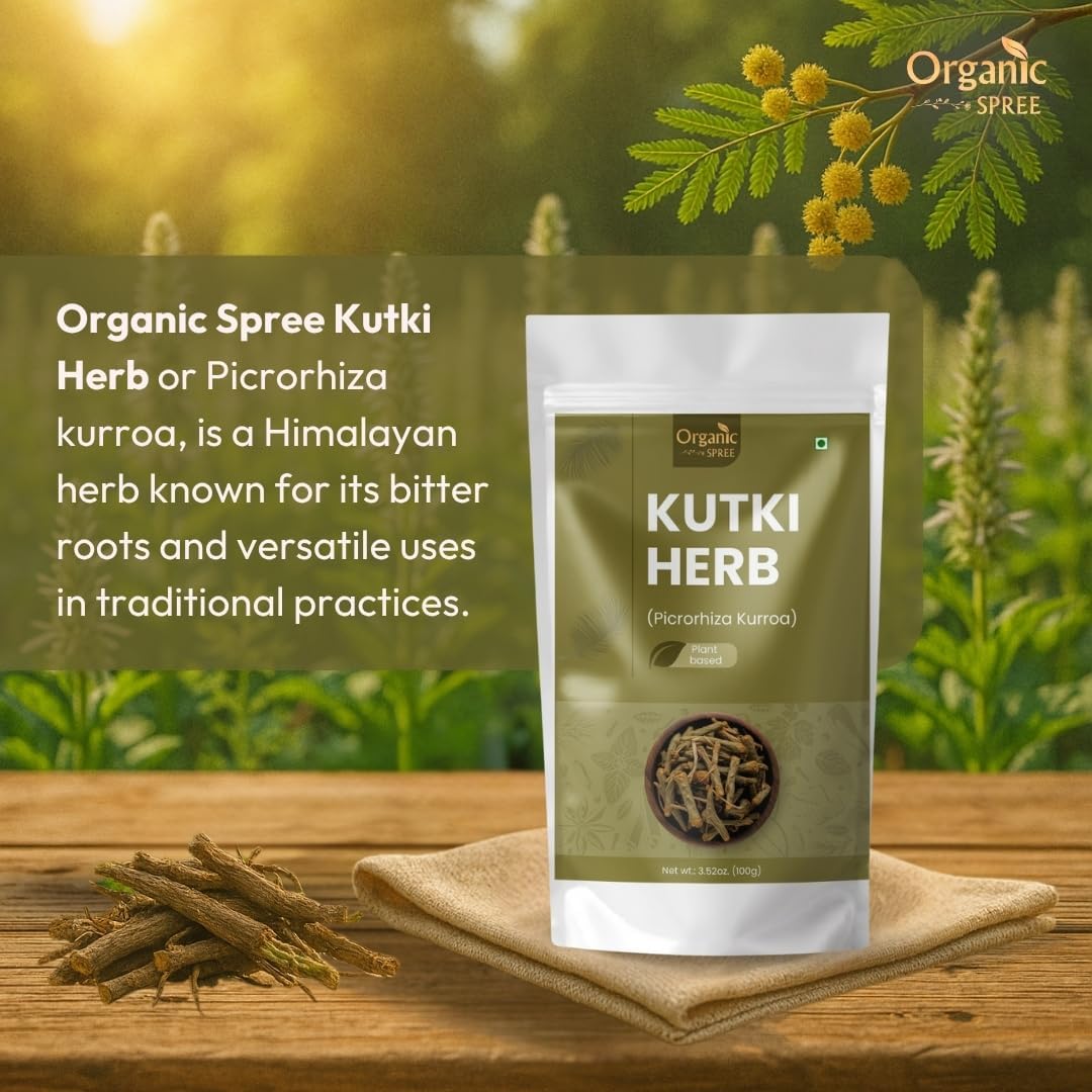 ORGANIC SPREE Kutki Herb 100g (3.52oz) Picrorhiza Kurroa | Katuka Rohini | Pure and Natural - görsel 3