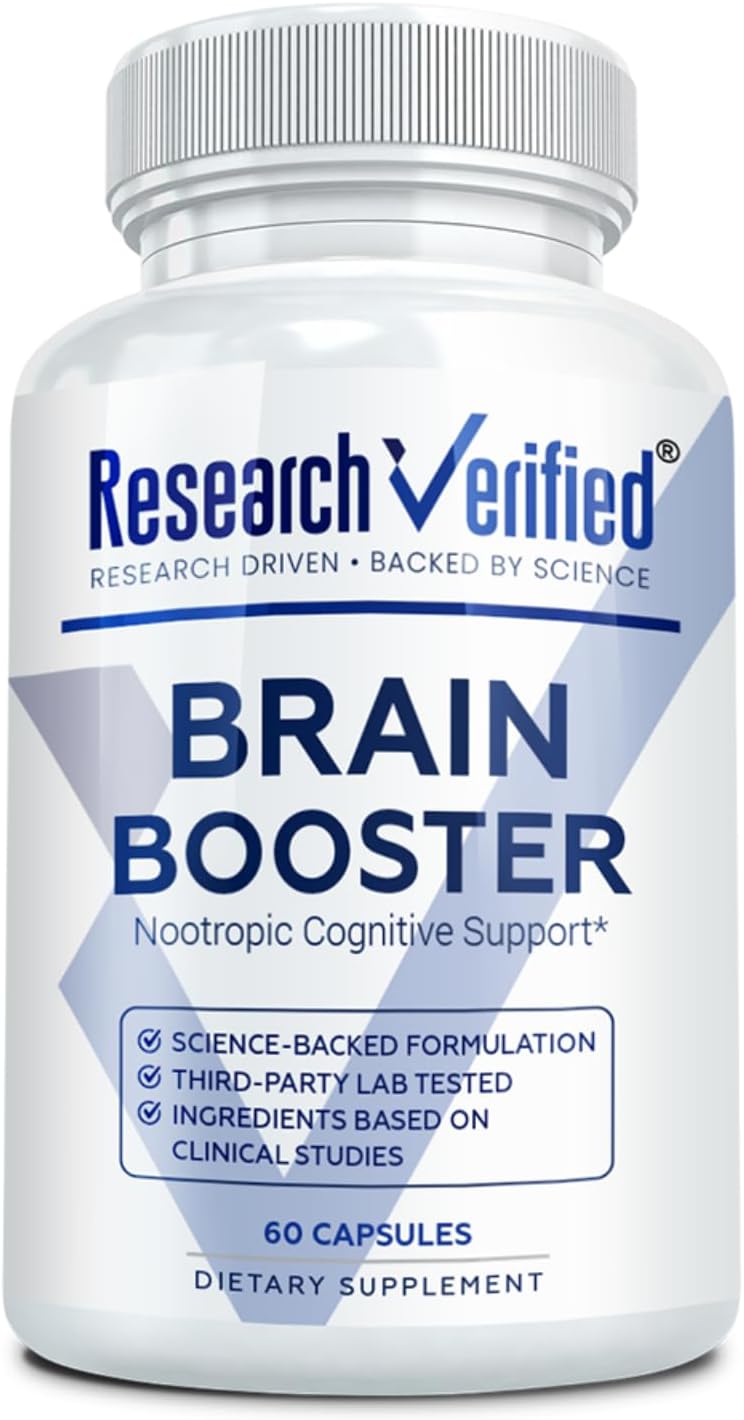 Research Verified Brain Booster – Nootropic Supplement for Memory and Focus – 60 Vegan Capsules - görsel 1