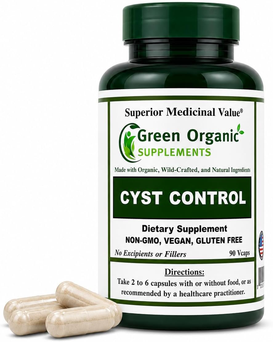 Green Organic Supplements Breast Cyst Support - 90 Vegetable Capsules - görsel 1
