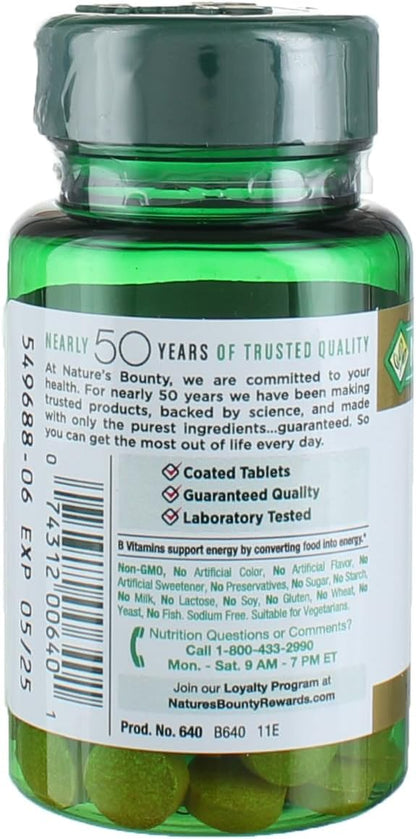 Nature's Bounty Vitamin B2 100 mg, 100 Tablets