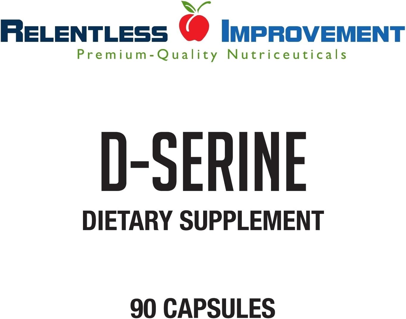 Relentless Improvement D-Serine – Amino Acid for Cognitive Support, Nerve Health & Mood Balance – 90 Veg Capsules, 700mg - görsel 2