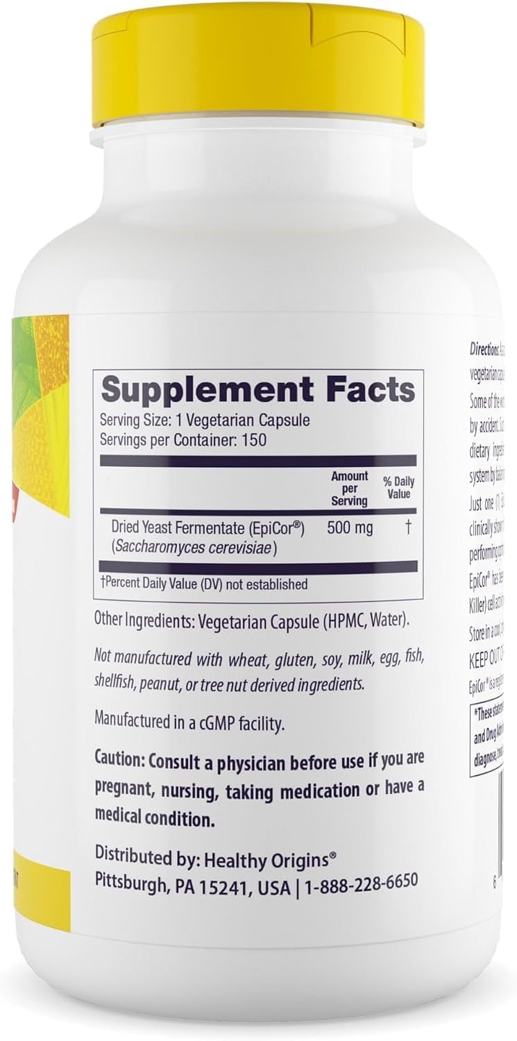 Healthy Origins EpiCor 500 mg, 150 Veggie Capsules - görsel 2