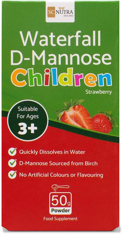 sc nutra Waterfall D-Mannose Children Strawberry – Kids D-Mannose from Birch