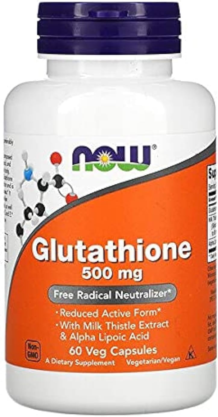 NOW Foods Glutathione 500 mg – 60 Vegetarian Capsules - görsel 1