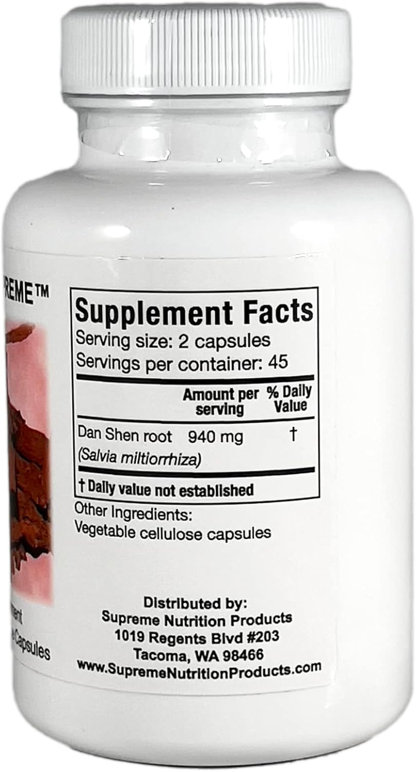 Supreme Nutrition Dan Shen Supreme - 90 Pure Red Sage Vegetarian Capsules - görsel 2