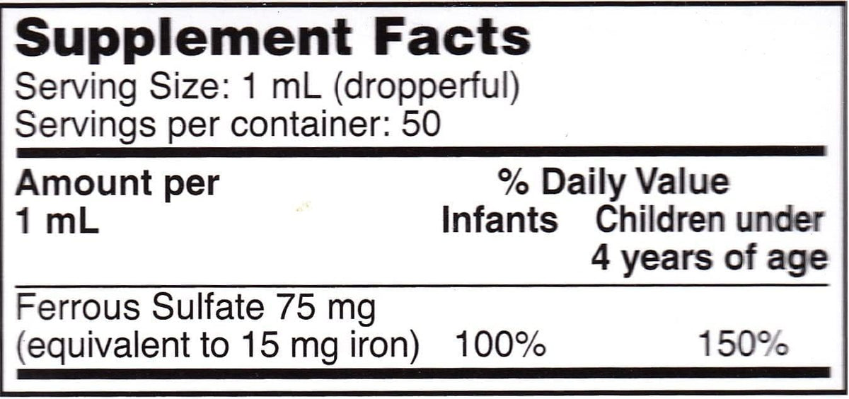 Ferrous Drops Iron Supplement Peppermint Flavour for Infants, Toddlers & Children - görsel 5
