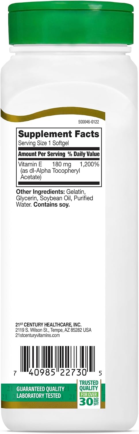 21st Century E 400 I.U. (Dl-Alpha) Softgels, 250-Count - görsel 5