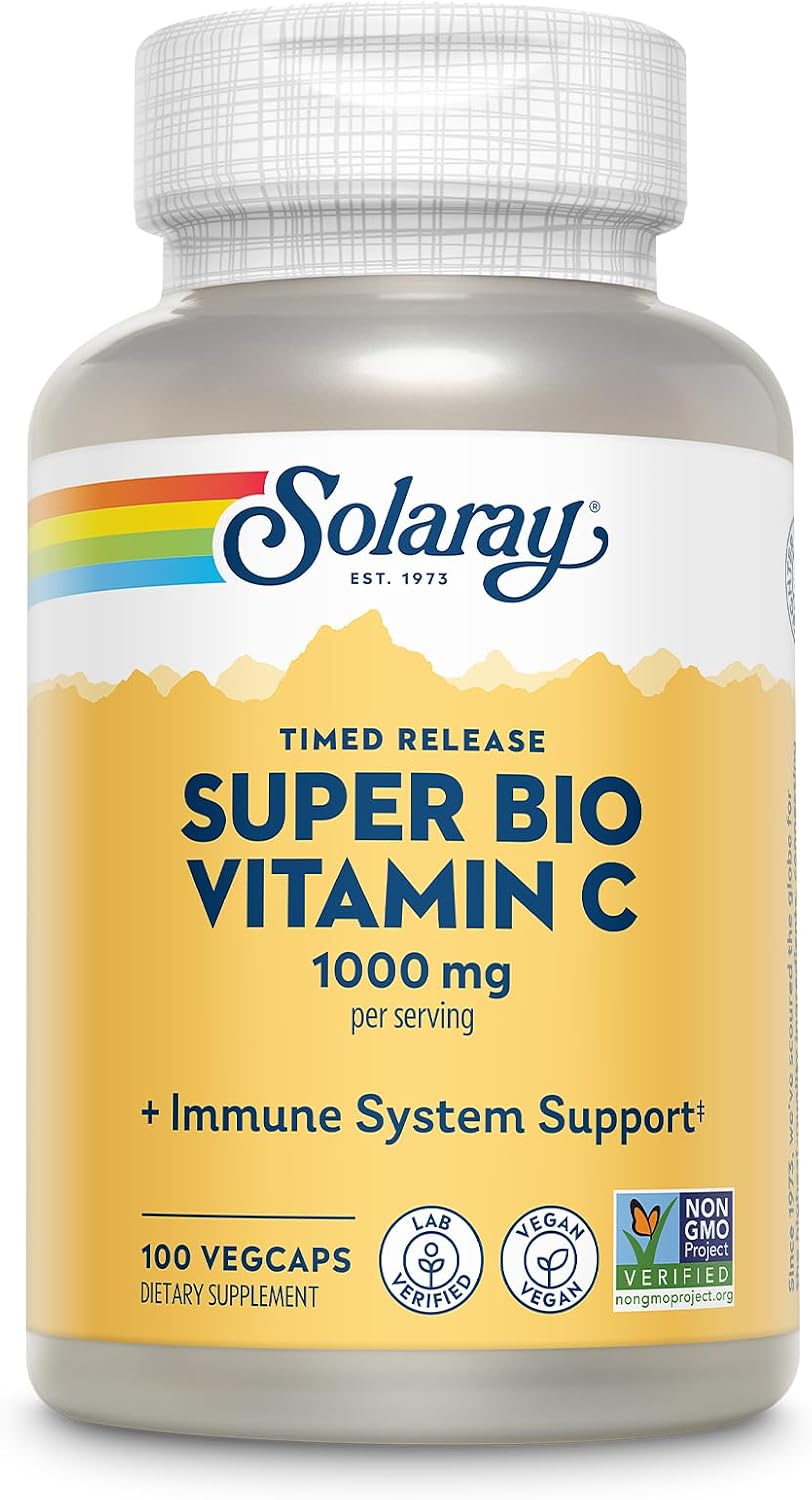 SOLARAY Super Bio Vitamin C 1000mg – Buffered Timed Release with Bioflavonoids, 250 Veg Capsules - görsel 9