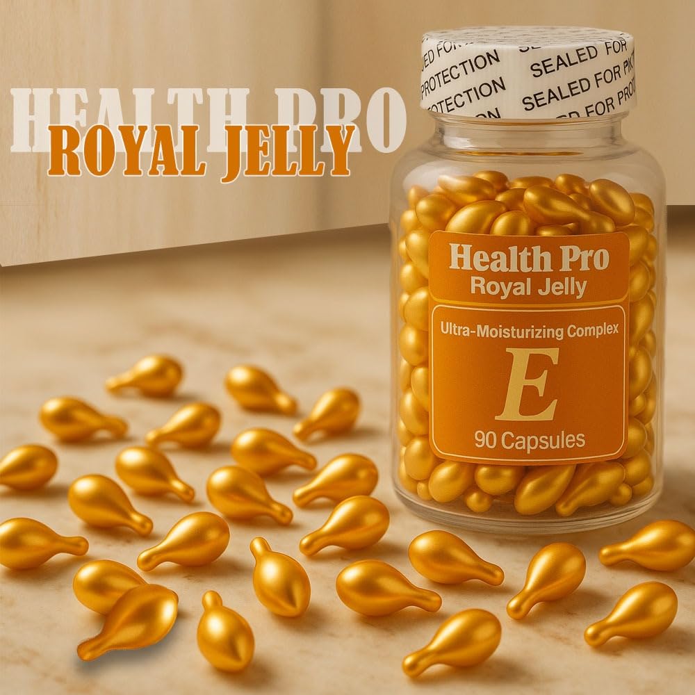 Nu-Health Royal Jelly Vitamin E Skin Oil Capsules, 90 Capsules for Face – Image 2