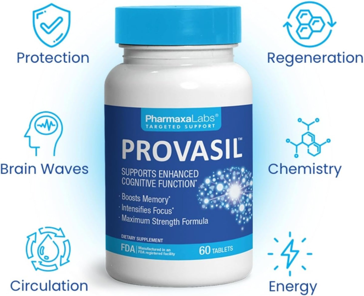 Provasil Boost Memory, Focus & Mental Performance Food Supplement (60 Capsules) - görsel 3
