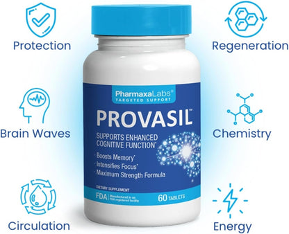 Provasil Boost Memory, Focus & Mental Performance Food Supplement (60 Capsules)