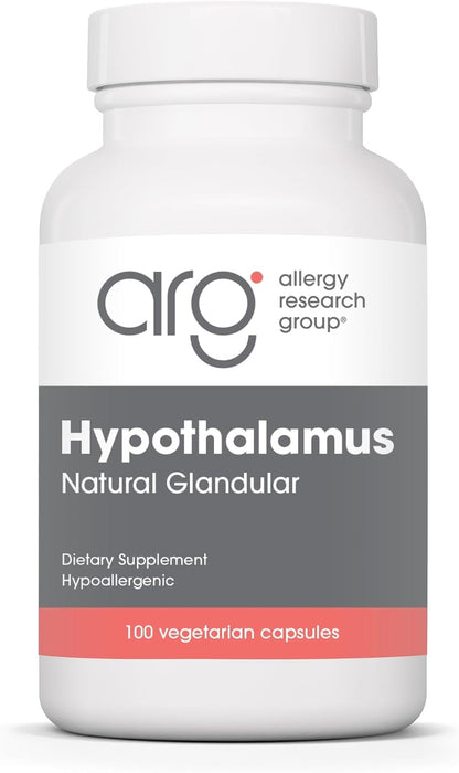 ARG Hypothalamus - Bovine Glandular Supplement - 500 mg Lyophilised Hypothalamus Tissue - 100 Vegicaps