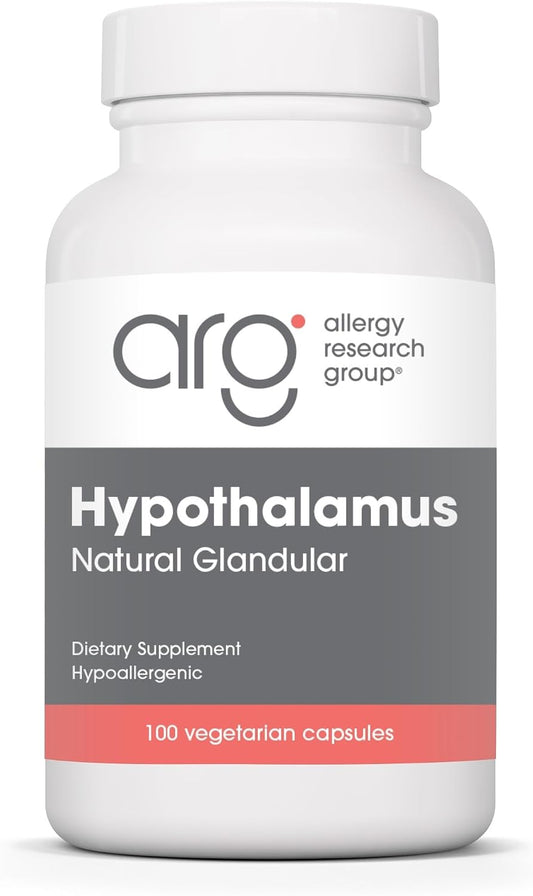 ARG Hypothalamus - Bovine Glandular Supplement - 500 mg Lyophilised Hypothalamus Tissue - 100 Vegicaps