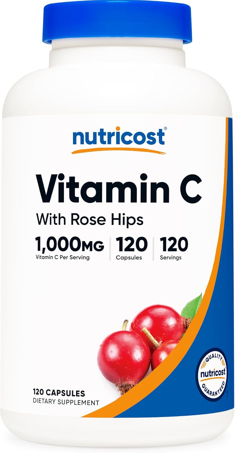 Nutricost Vitamin C with Rose Hips 1025mg, 120 Capsules - görsel 1