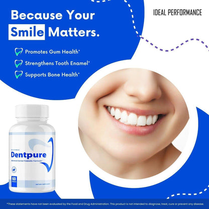Dentpure Oral Probiotics for Teeth and Gums Capsules, Maximum Strength, All Natural, Fresh Breath Dental Wellness (3 Pack)
