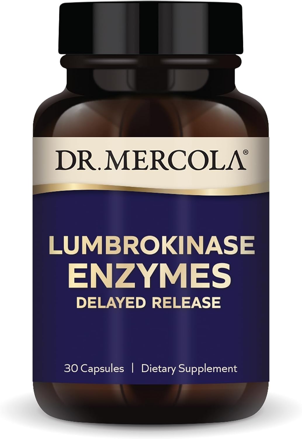Dr. Mercola Lumbrokinase Enzymes - Delayed Release Formula - Cardiovascular and Energy Support - 30 Capsules - görsel 1