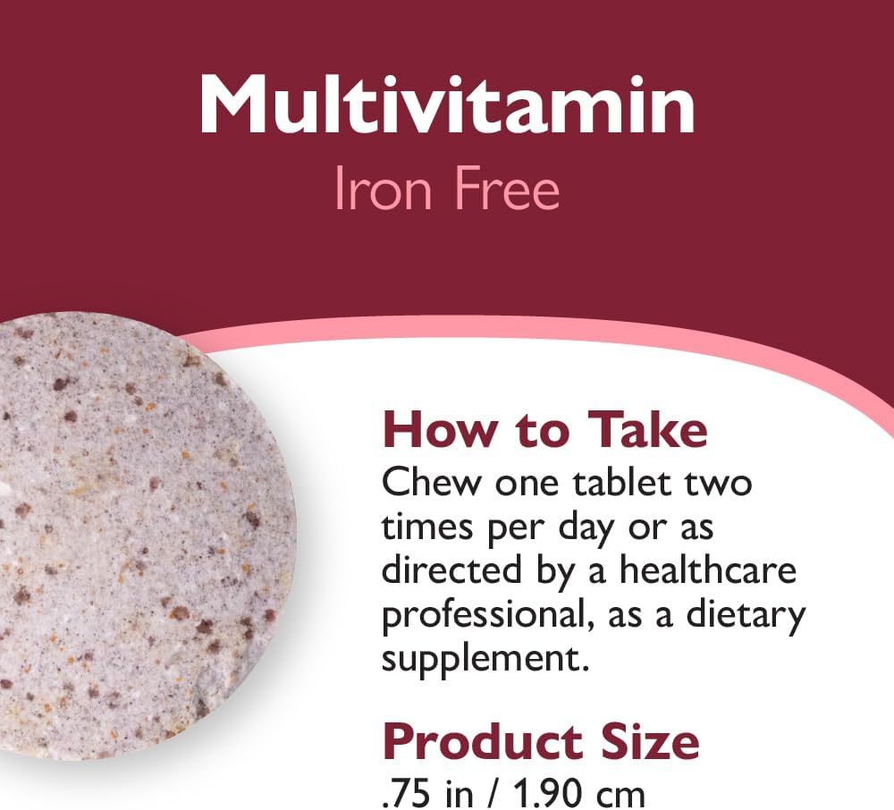 Celebrate Vitamins Bariatric Multivitamin Chewable, Iron-Free – Post Gastric Bypass & Sleeve Gastrectomy Supplement – Grape (60 Tablets) - görsel 6