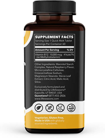 LifeSeasons Essentials Vitamin B12 10,000 – Supports normal energy metabolism and nervous system function – Image 5