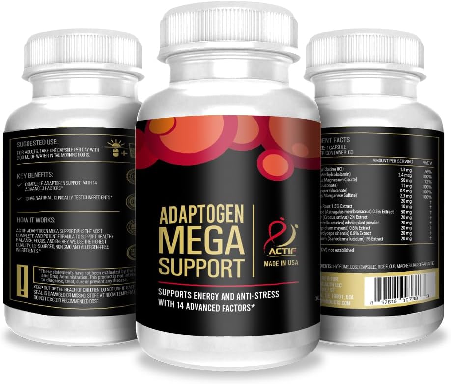 ACTIF Adaptogen Mega Support – 14 Advanced Factors for Energy, Clarity & Daily Wellness - görsel 4