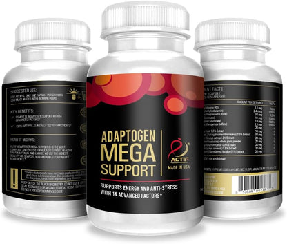 ACTIF Adaptogen Mega Support – 14 Advanced Factors for Energy, Clarity & Daily Wellness