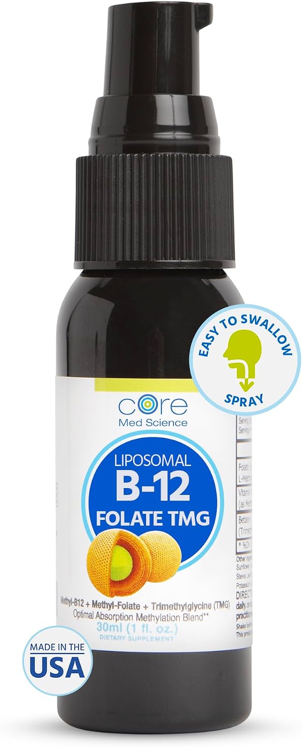Core Med Science Liposomal B12 Folate TMG Liquid Spray - görsel 1