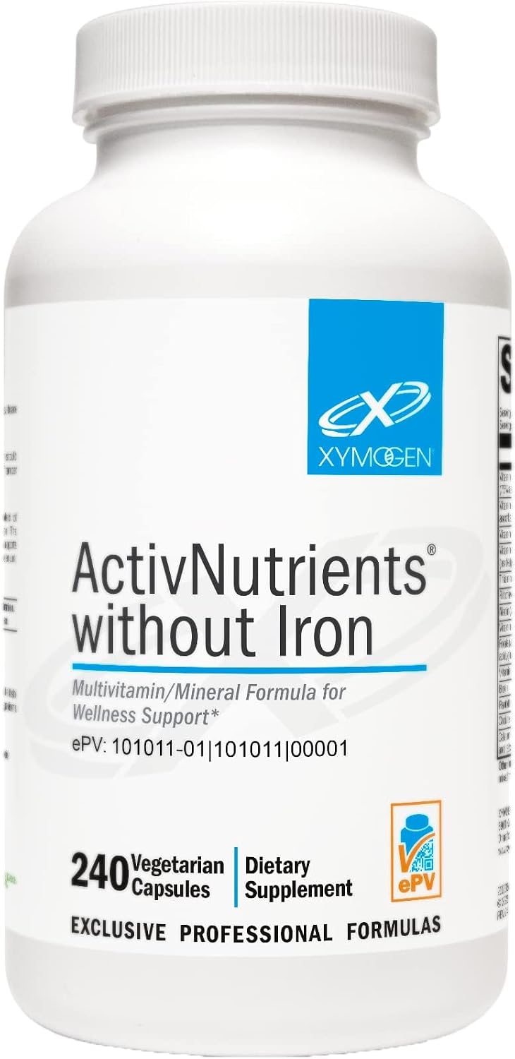 XYMOGEN ActivNutrients Without Iron - No Iron Multivitamin for Wellness Support, Energy Production and Immune Support - Gluten-free and Dairy-free - 120 Tablets - görsel 8