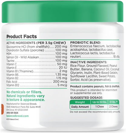 Balanced Breed All-in-1 Dog Multivitamin with Probiotics & Glucosamine