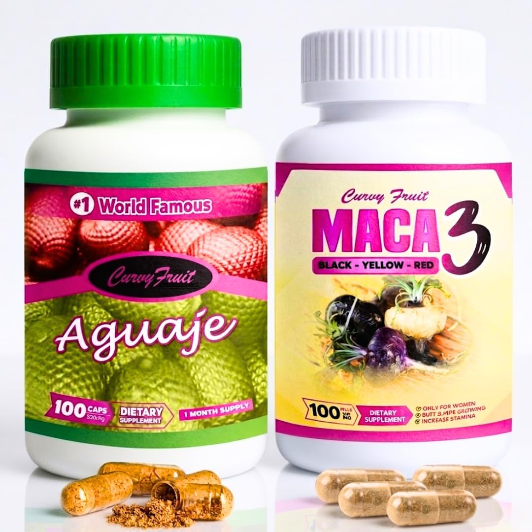 Curvy Pack – Aguaje + Maca 3 Capsules for Curves and Energy – 1 Month Supply - görsel 1