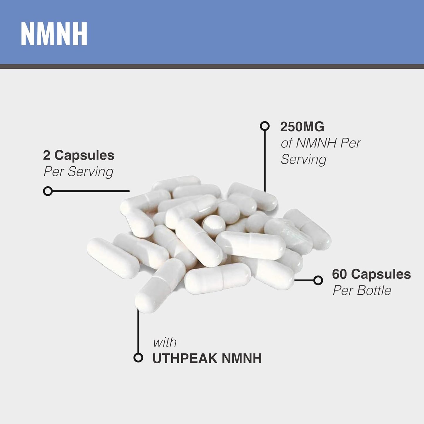 MAAC10 NMNH - NAD+ Booster Food Supplement - 250 mg, 60 Capsules - görsel 5