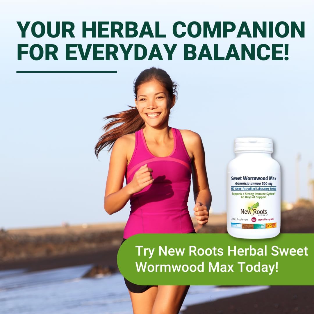 NEW ROOTS HERBAL Sweet Wormwood Extract Supplement (500 mg) Capsules with Vitamin C | Gut Cleanse and Detox Supplement with Wormwood, Digestive & Immune Support (60 Veg Capsules) - görsel 10