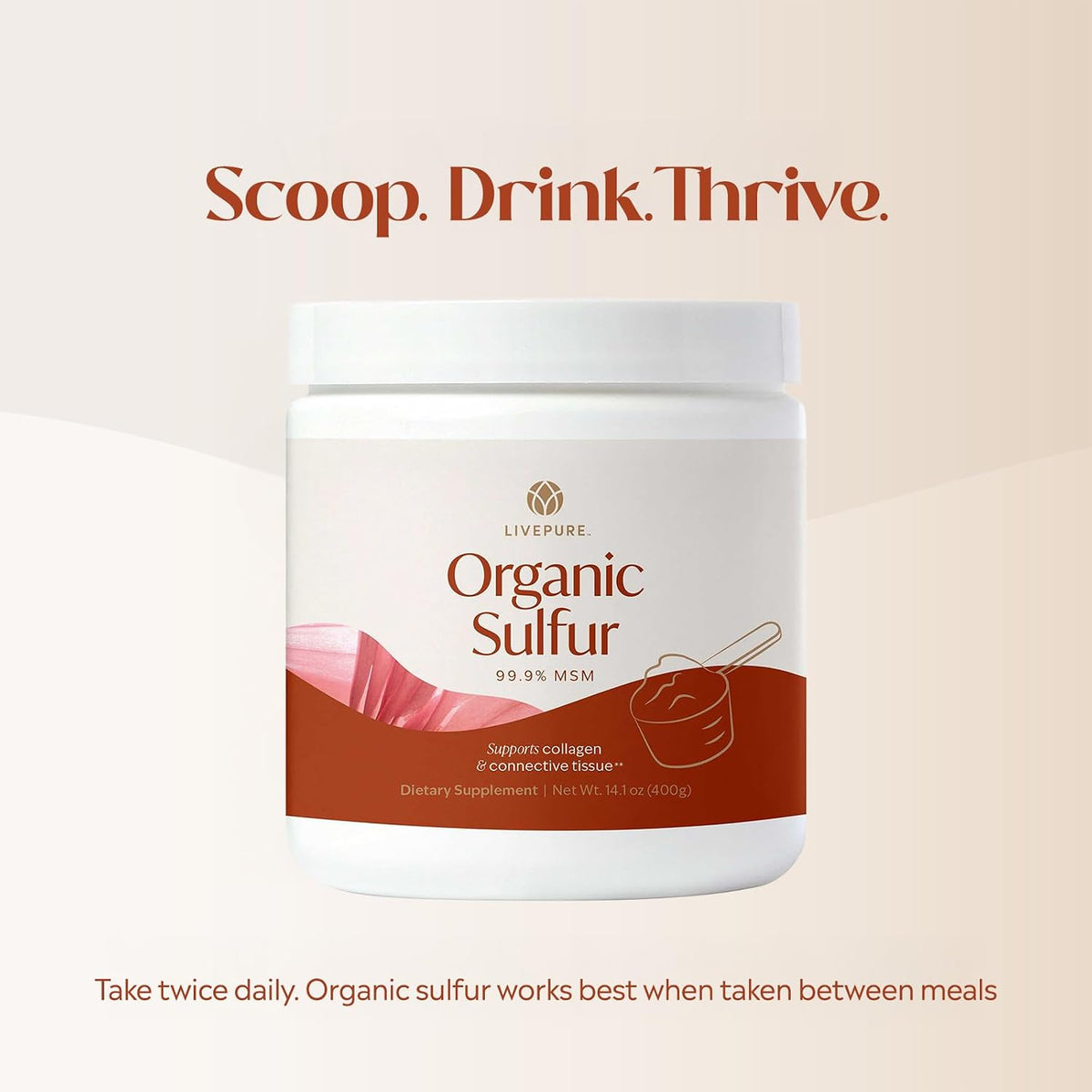 PURE Organic Sulphur MSM Powder - 400g (14.1 oz) - 99.9% Pure, Vegan Joint Support Supplement - görsel 6