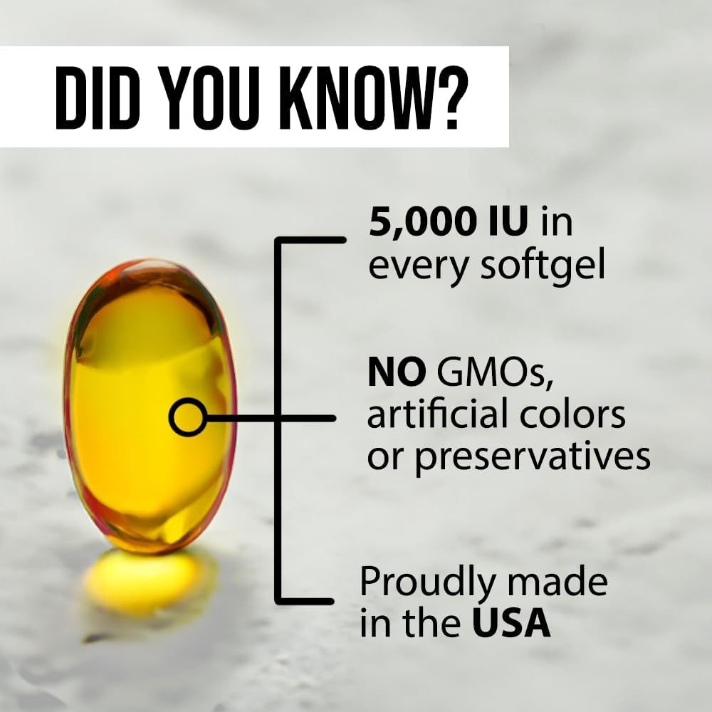 Wellness Warrior Vitamin D3 125mcg 5,000 IU Cholecalciferol Organic Extra Virgin Olive Oil 30 Softgels - görsel 2
