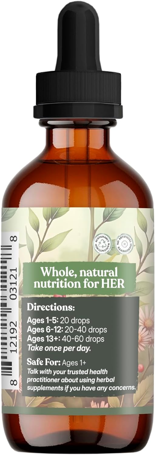 Earthley Wellness Nourish Her Naturally - Liquid Botanical Multivitamin for Women, 118 ml - görsel 4