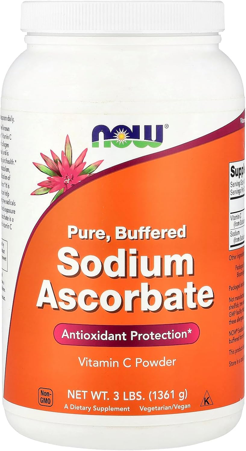 NOW Foods Sodium Ascorbate Powder - 3 lb (1.36 kg) - görsel 1