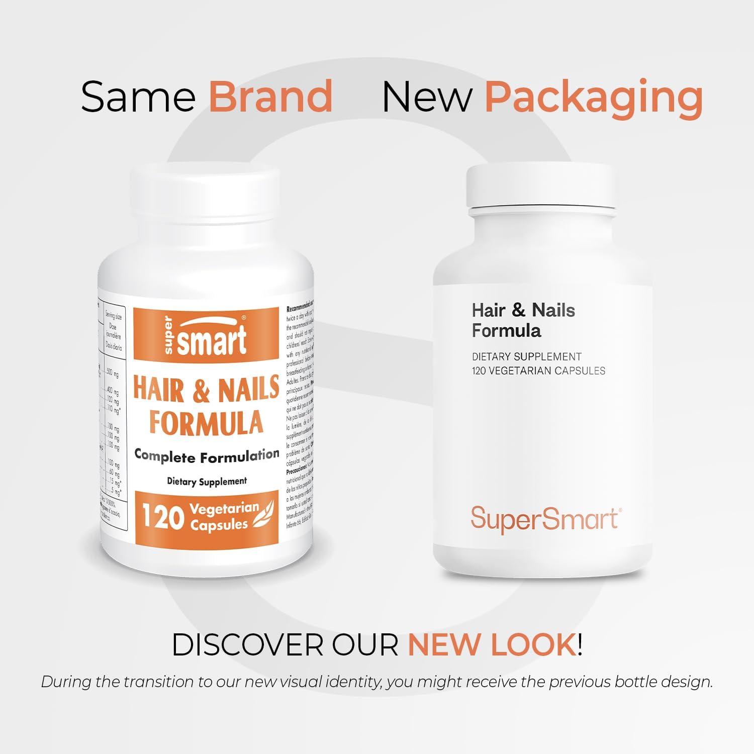 Supersmart Hair & Nails Formula - Patented Solubilised Keratin Supplement with Biotin, Bamboo Extract, MSM, Cynatine HNS Keratin - Non-GMO & Gluten-free - 120 Vegetarian Capsules - görsel 2