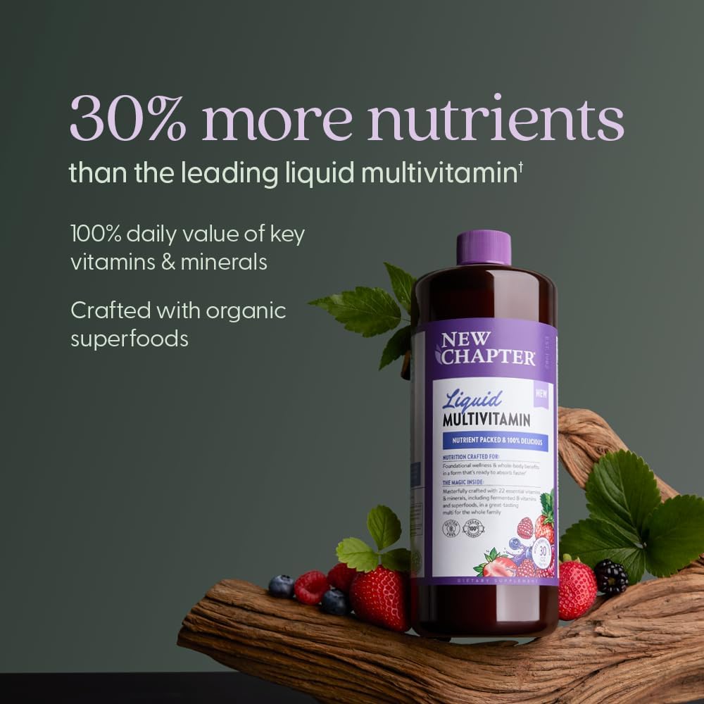 New Chapter Liquid Multivitamin & Mineral Supplement – Mixed Berry – 30 fl oz - görsel 3