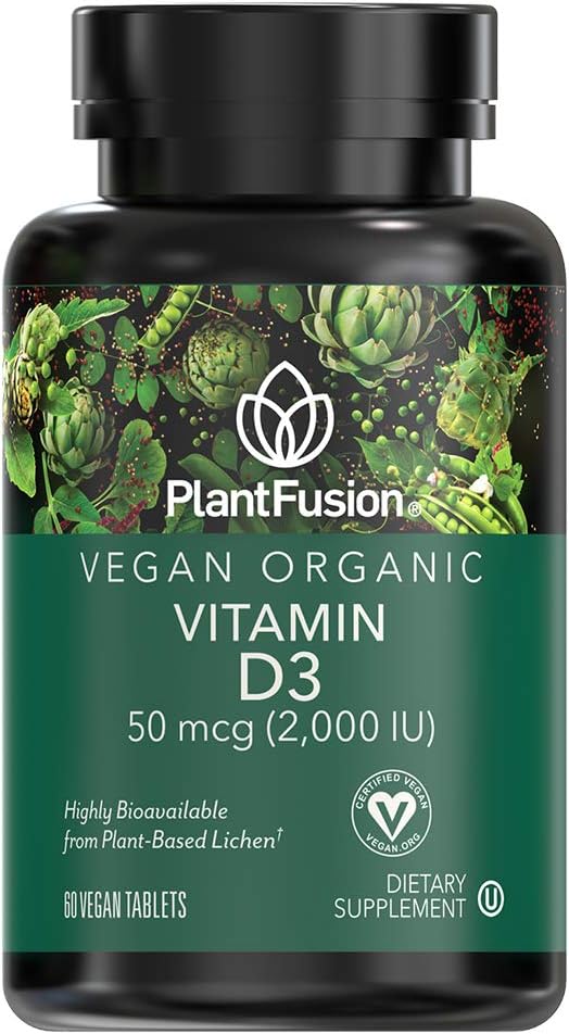 PlantFusion Vegan Vitamin D3 2000IU – Organic Vitamin D3 from Lichen, 60 Tablets - görsel 1