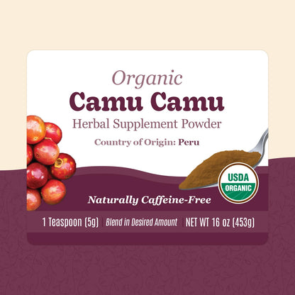 Organic Positively Botanicals Company, Camu Camu - Botanical Powder, 454 g