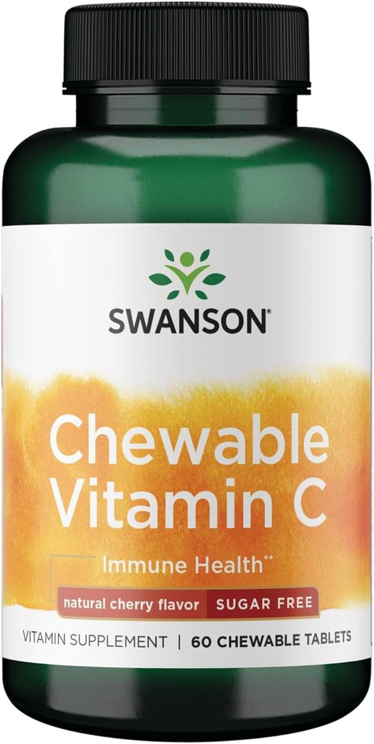 Swanson Sugar-Free Chewable Vitamin C Cherry 60 Chewables - görsel 1
