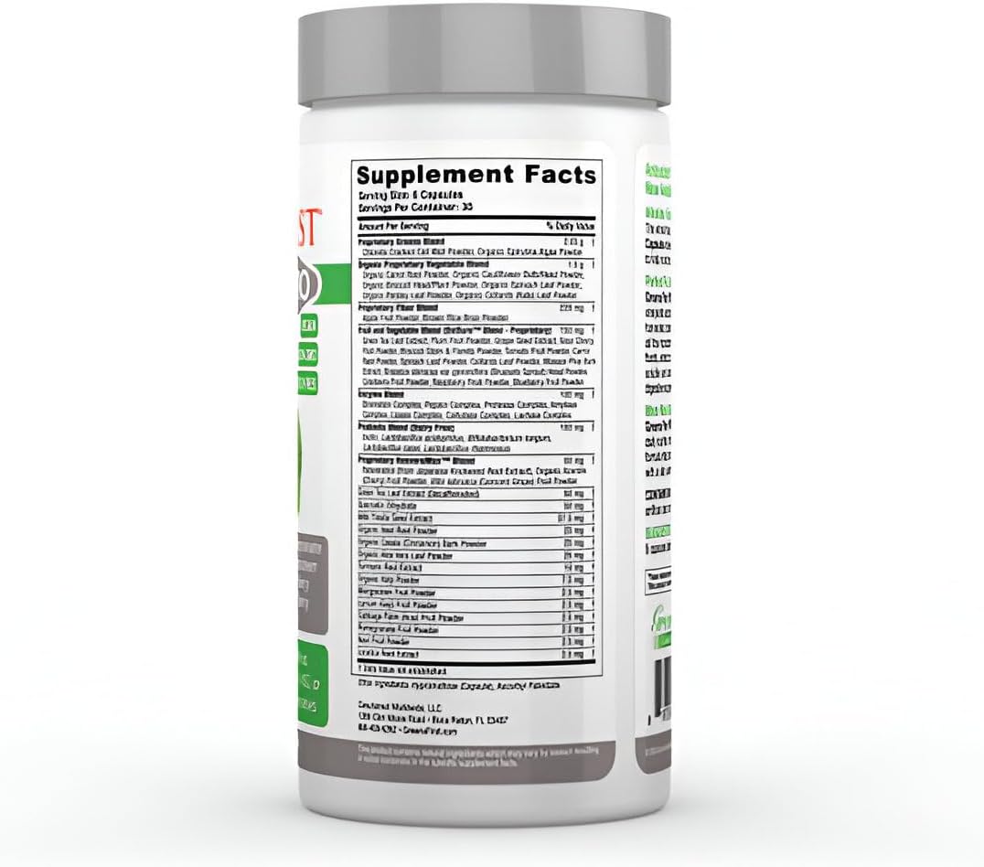 Greens First Phytonutrient Capsules – 49 Antioxidant-Rich Superfoods with Organic Fruits & Veggies, Prebiotics, Probiotics, and Digestive Enzymes (180 Capsules) - görsel 7