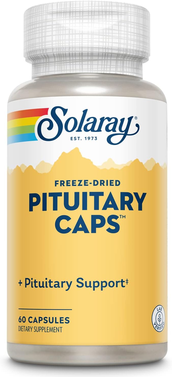 SOLARAY Freeze Dried Pituitary Capsules, 196 mg, 60 Count - görsel 1