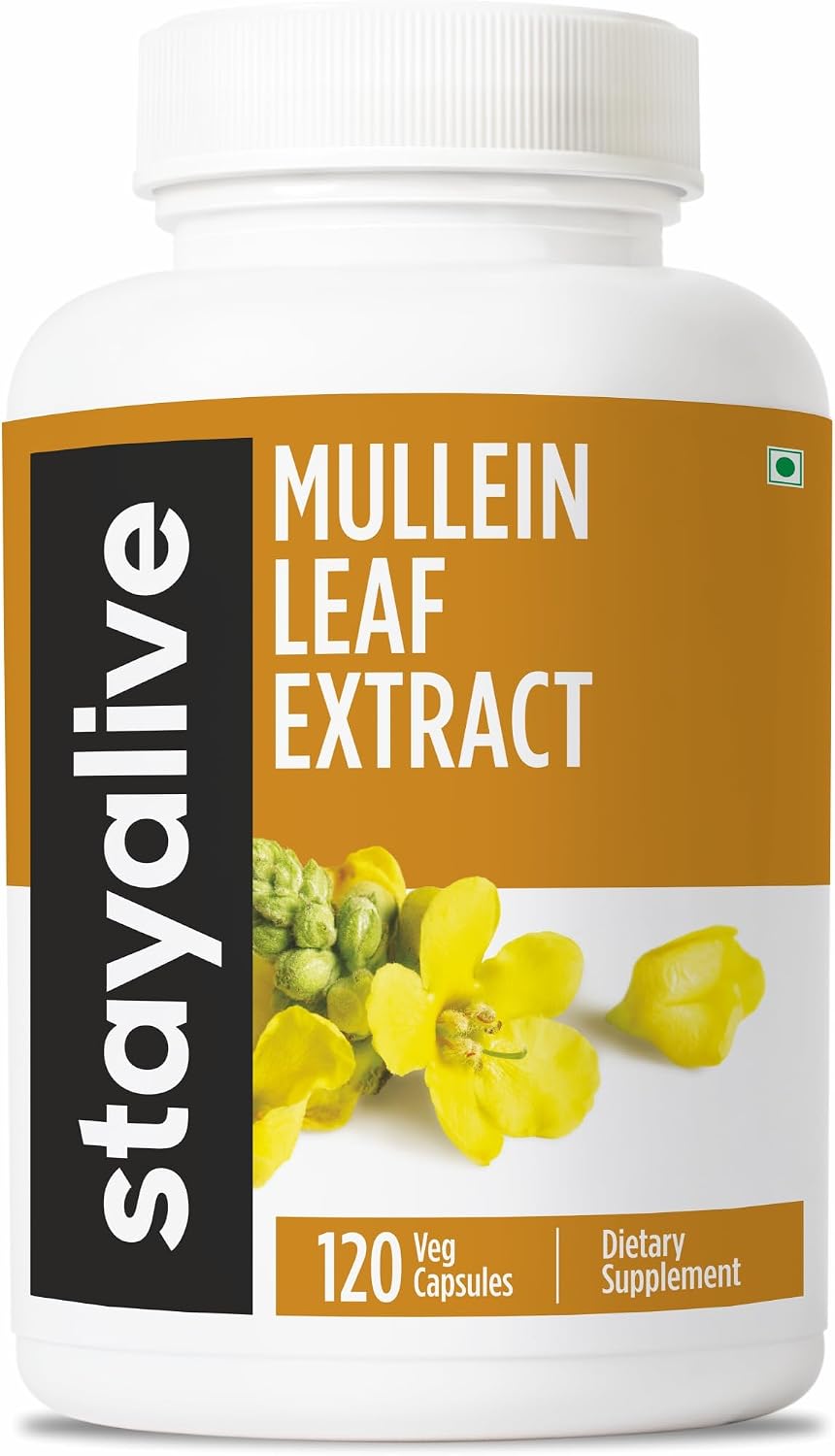 Mullein Leaf Extract 1000mg, 10:1 High Strength - 120 Vegan Capsules - görsel 1