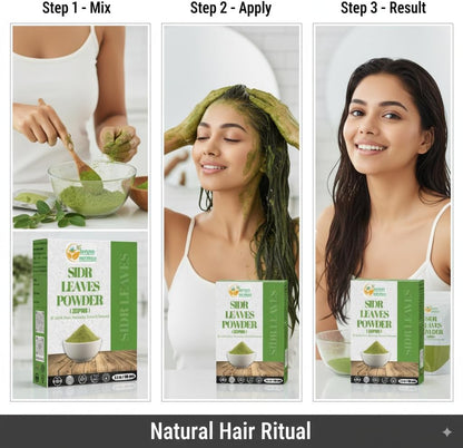 Herbs Botanica Sidr Powder 100% Natural and Pure Ziziphus Spina-Christi Herbal Hair Cleanser and Conditioner