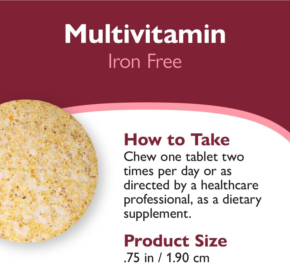 Celebrate Vitamins Bariatric Multivitamin Chewable, Iron Free – Orange (180 Tablets) - görsel 6