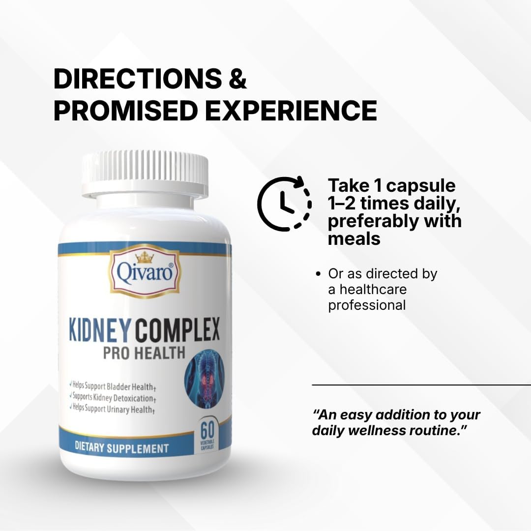 Qivaro Kidney Complex Pro-Health - Kidney Support Supplement with Cranberry Extract - 60 Vegetable Capsules - görsel 7